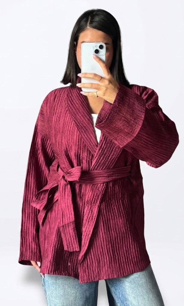 The Empress Crinkle warp - Burgundy