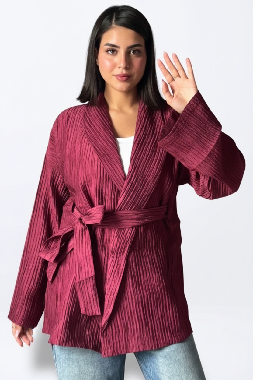 The Empress Crinkle wrap - Burgundy