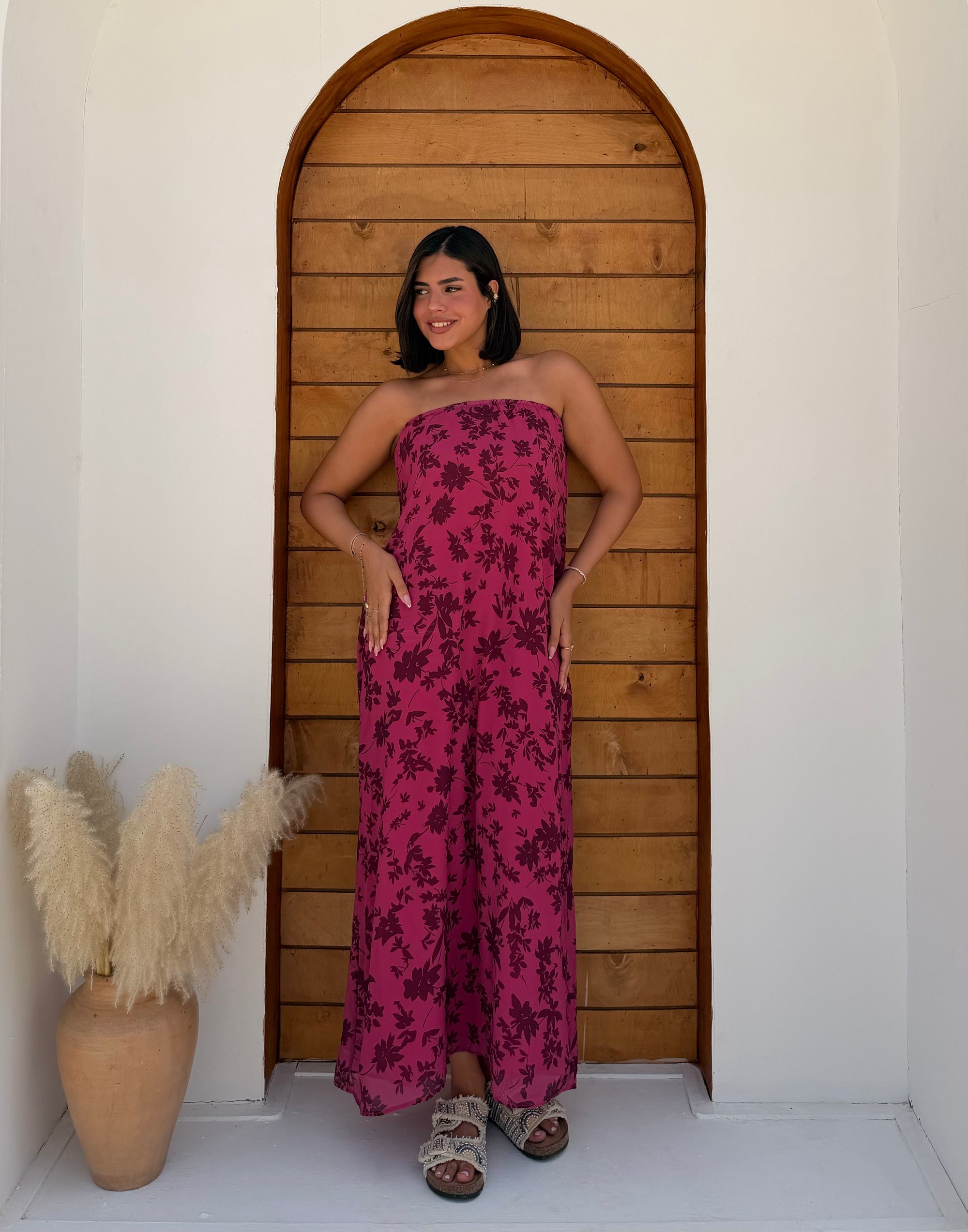 Améa 3-Piece Versatile Dress & Cape Set - Berry Edition