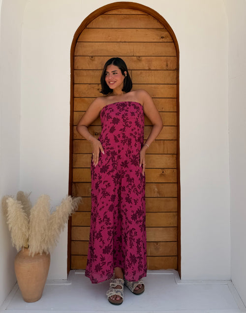Améa 3-Piece Versatile Dress & Cape Set - Berry Edition